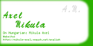 axel mikula business card